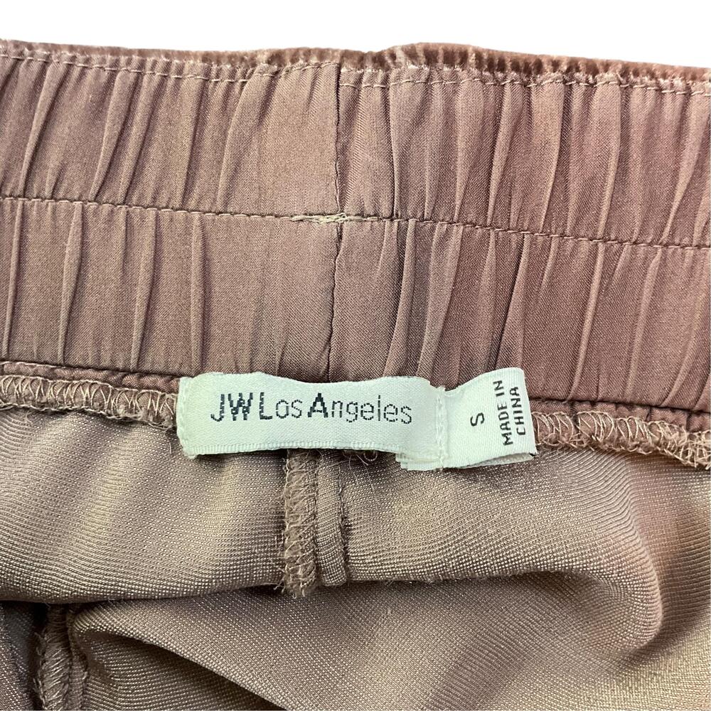 JW Los Angeles Johnny Was Renee Velvet Palazzo Pants Womens S Mauve Side Slits - Picture 6 of 11